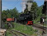 Die Saison 2026 der Blonay Chamby Bahn ist er�ffnet und in Chaulin wird die SEG G 2x 2/2 105 der Blonay Chamby Bahn wird f�r die Nachmittag-Dampfz�ge vorbereitet.